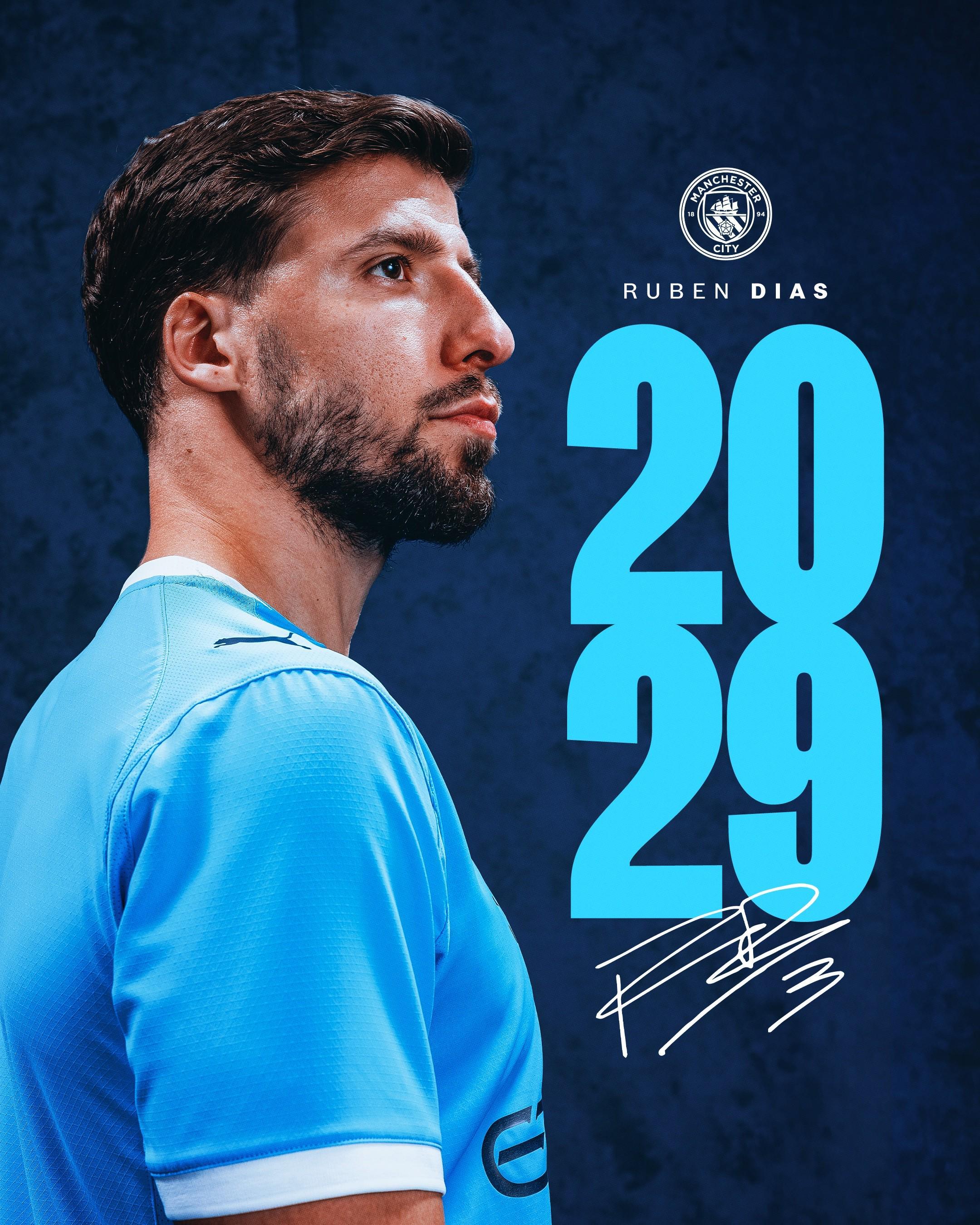 开云体育官网入口网页-官方：曼城与中卫鲁本-迪亚斯续约至2029年